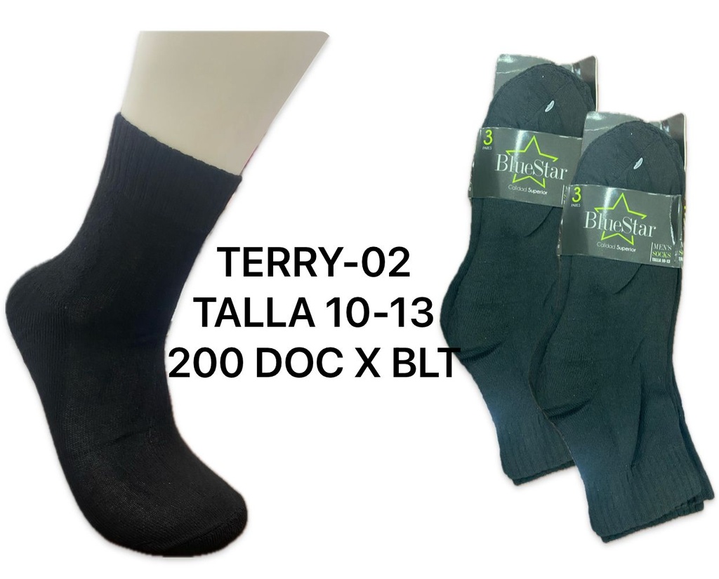 MEDIA CORTA NEGRA TERRY02