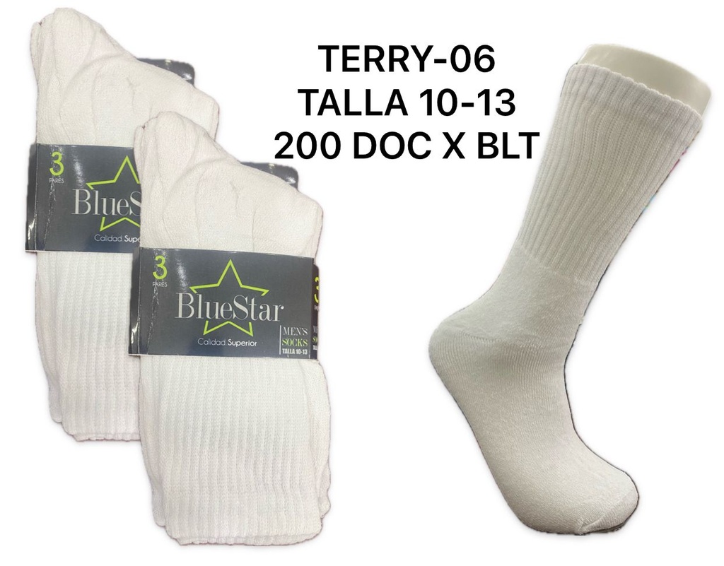 MEDIA BLANCA LARGA TERRY 06
