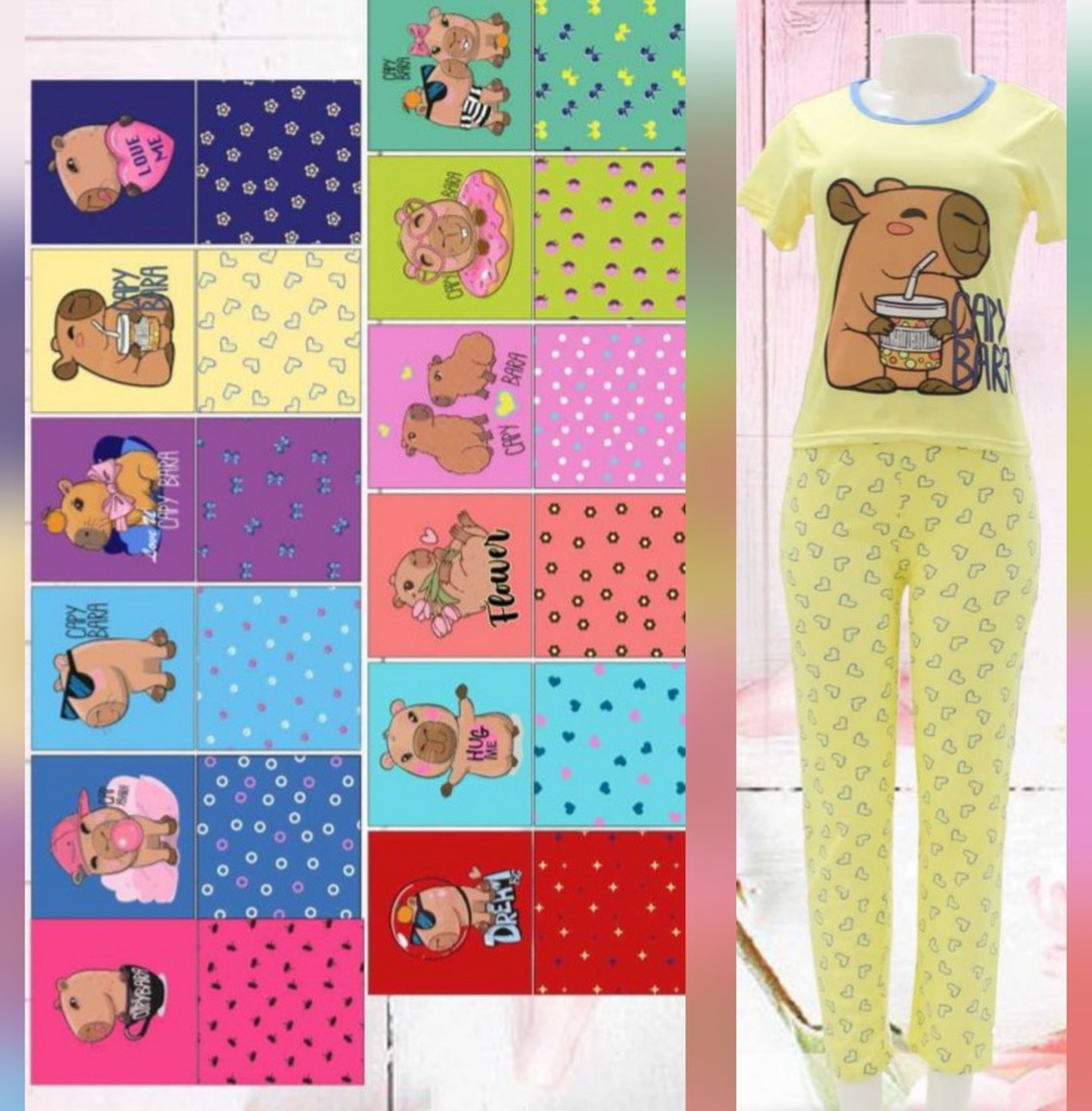 PIJAMA MONO CAPIBARAS